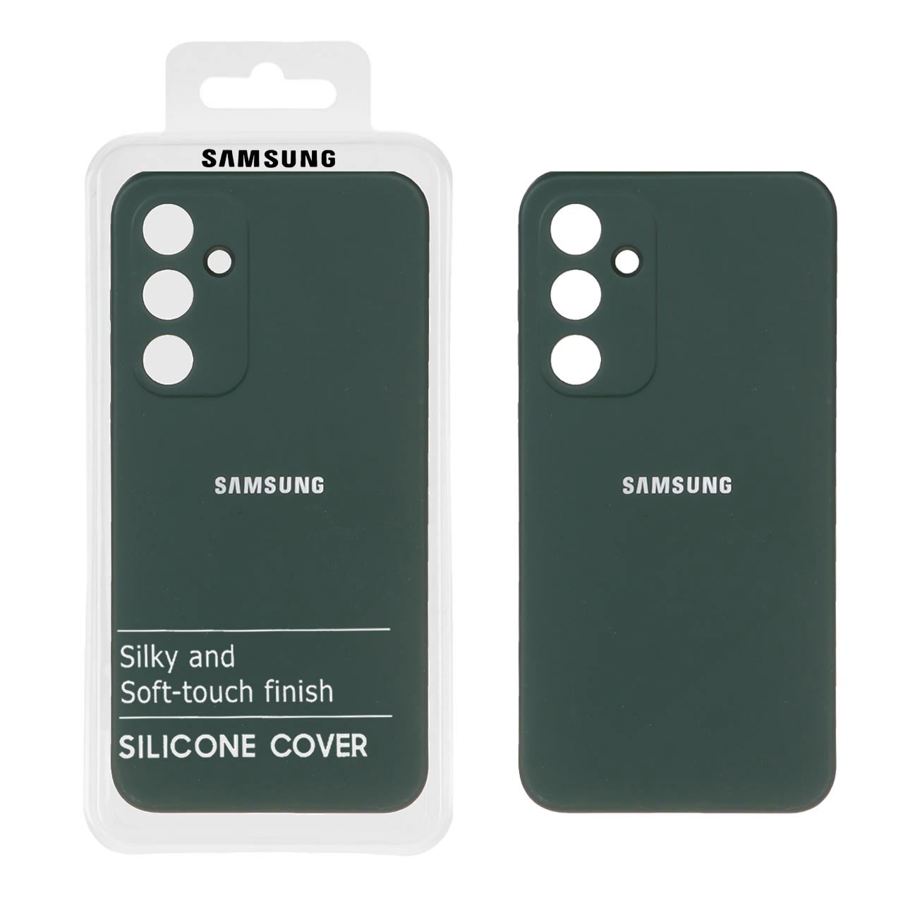قاب نیو سیلیکون محافظ لنزدار RFF مدل Samsung Galaxy A35 - سبزتیره (پک دار)